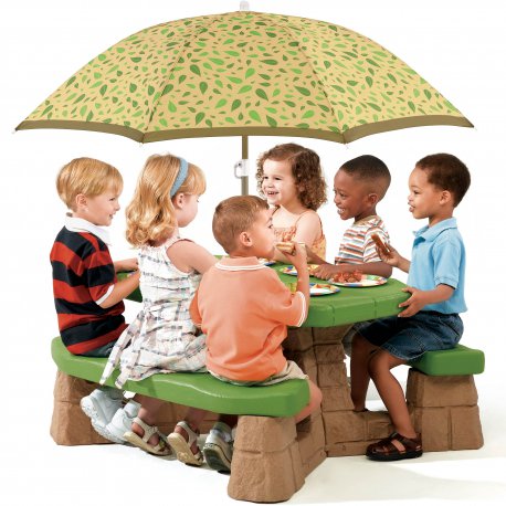 Stolik Piknikowy z Parasolem Dla Dzieci Step2