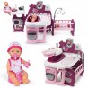 Duży Kącik Opiekunki 3w1 Baby Nurse Smoby Dla Lalki Kołyska Wanienka + Lalka Born Baby Gratis!