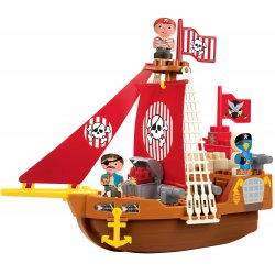 Smoby - Ecoiffier Abrick Klocki Zestaw Statek Piracki z figurkami piratów 29 el.