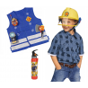Mega Paka Strażaka Kask z Mikrofonem + Kamizelka z walkie talkie + gaśnica Strażak Sam Simba