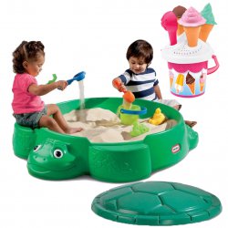 LITTLE TIKES Piaskownica Żółw + MOCHTOYS Wiaderko