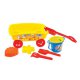 Duża Zjeżdżalnia Sunny 180 cm z Natryskiem Wodnym + Zestaw Taczka do Piasku z Akcesoriami