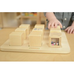 MASTERKIDZ Drewniany Sorter Sensoryczny Łączenie Dźwięków Montessori
