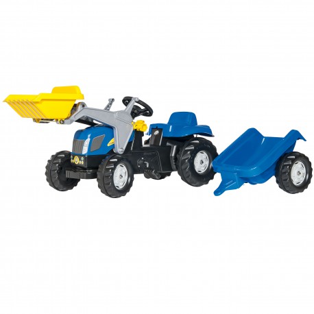 New Holland Rolly Toys rollyKid Traktor z łyżką i przyczepą