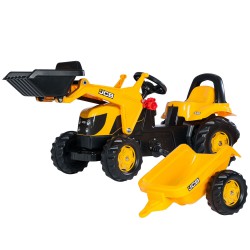 Rolly Toys Kid Traktor na pedały JCB z łyżką i przyczepą
