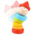 TOOKY TOY Drewniana Grzechotka Klaun Clown