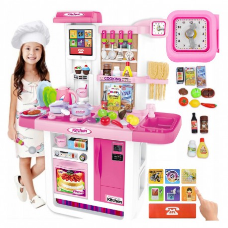 WOOPIE Kuchnia MY LITTLE CHEF  Panel Dotykowy z Dźwiękiem Obieg Wody Różowa