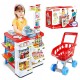 WOOPIE Luksusowy Supermarket z Wózkiem Waga Kasa Skaner + akc