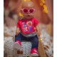 WOOPIE Modne Ubranko dla Lalki LOVE Okulary Buciki 43-46 cm