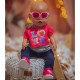 WOOPIE Modne Ubranko dla Lalki LOVE Okulary Buciki 43-46 cm