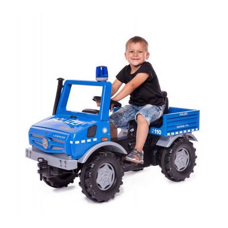 Rolly Toys Ciężarówka Samochód na pedały Unimog Merc-Benz Policja