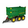 Rolly Toys rollyMulti Trailer -  Przyczepa Wywrotka Rolly Multi John Deere 3 osiowa