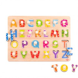 TOOKY TOY Puzzle z Pinezkami Alfabet