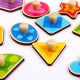 TOOKY TOY Puzzle Układanka z Pinezkami Figury Geometryczne