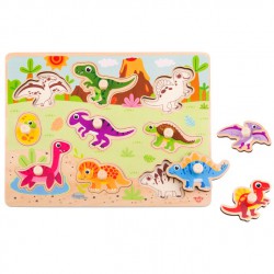 TOOKY TOY Puzzle Układanka Drewniana Dinozaury