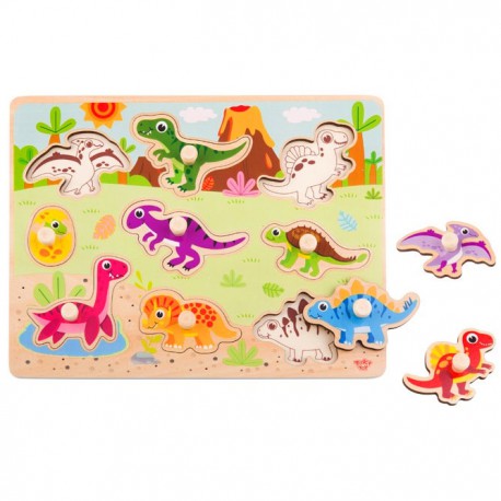 TOOKY TOY Puzzle Układanka Drewniana Dinozaury
