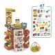 WOOPIE Supermarket Koszyk na Zakupy Skaner Kasa Waga + 47 Akc.