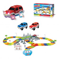 WOOPIE Tor Samochodowy Kolorowa Autostrada Most Auta 240 el.