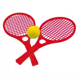 Rakietki Paletki Dla Dzieci Zestaw Czerwony Tenis MOCHTOYS