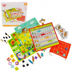 TOOKY TOY Zestaw Gier 18w1 Warcaby Karty Sudoku K&oacute;łko i Krzyżyk