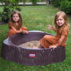 Little Tikes Duża Piaskownica Pień Drewna Basen z Pokrywą