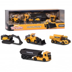 MAJORETTE Zestaw 4 Pojazdy Volvo Construction