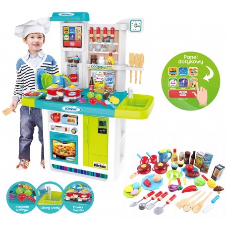 WOOPIE Kuchnia MY LITTLE CHEF  Panel Dotykowy z Dźwiękiem Obieg Wody Niebieska