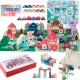 WOOPIE Drewniane Klocki Edukacyjne Zestaw Zbuduj Miasto Puzzle 135 el.