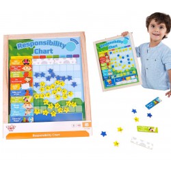 TOOKY TOY Tablica Odpowiedzialności Magnetyczna MOJA DZIENNA RUTYNA I ZADANIA 48 el.