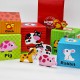 TOOKY TOY Kostki Farma w Pudełkach Układanka
