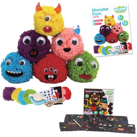 WOOPIE ART&FUN Zestaw Kreatywny Zrób Potworka Monster Pom