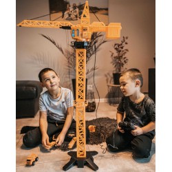 WOOPIE Dźwig Żuraw Zdaline Sterowany R/C Ciężarówka Koparka  + 4 Akc.
