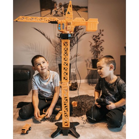 WOOPIE Dźwig Żuraw Zdaline Sterowany R/C Ciężarówka Koparka  + 4 Akc.