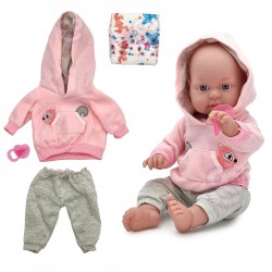 WOOPIE Ubranko dla Lalki Mega Zestaw Wiewiórka Bluza Spodenki Smoczek Pielucha 43 cm