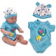 WOOPIE Ubranko dla Lalki Zestaw Body Kaczuszka Czapeczka 43 cm