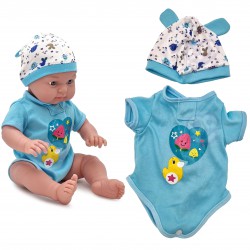 WOOPIE ROYAL Ubranko dla Lalki Zestaw Body Kaczuszka Czapeczka 43-46 cm