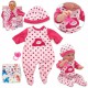 WOOPIE Ubranko dla Lalki Mega Zestaw Body Pajacyk Czapeczka Smoczek Pielucha 43 cm