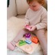TOOKY TOY Drewniany Sorter Geometryczny Nauka Kształtów Liczenia