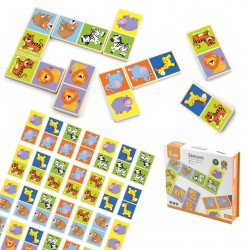 Drewniana gra Domino Farma Viga Toys 28 elementów