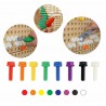 Kolorowe Śrubki Do Tablicy Kreatywnej Naukowej STEM Masterkidz 512 Sztuk Mix Kolorów