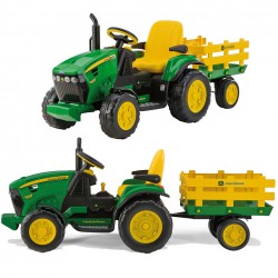 Traktor Na akumulator z Przyczepą  John Deere Peg Perego Power Pull