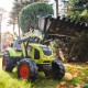 Traktor  na Pedały CLAAS AXOS Ogromny z Przyczepą, Łyżką i Spychaczem FALK