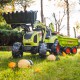 Traktor  na Pedały CLAAS AXOS Ogromny z Przyczepą, Łyżką i Spychaczem FALK