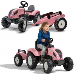 Pink Country Star tractor with trailer