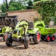 Claas backhoe with excavator and Maxi tilt trailer