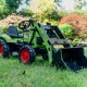 Claas backhoe with excavator and Maxi tilt trailer