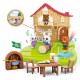 WOOPIE Domek dla Lalek Leśny Dom + Figurki 4 szt. Meble Akc.