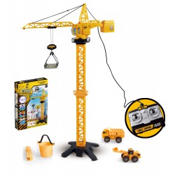 WOOPIE Dźwig Żuraw Zdaline Sterowany R/C Ciężarówka Koparka  + 4 Akc.