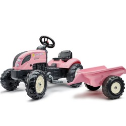 FALK Traktor Zielony na Pedały + Przyczepa i Klakson od 2 Lat.