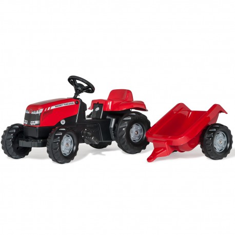 Traktor na Pedały z  Przyczepką - Massey Ferguson  Rolly Toys rollyKid